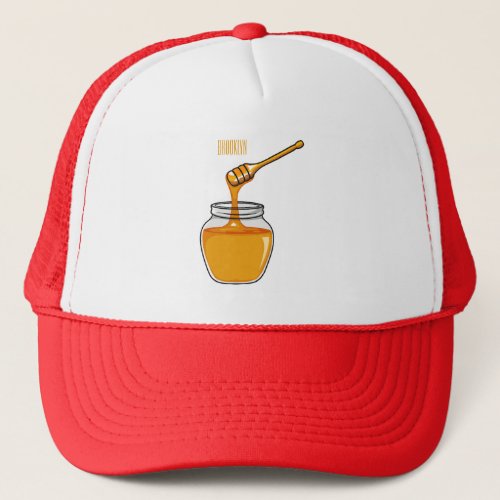 Honey cartoon illustration  trucker hat