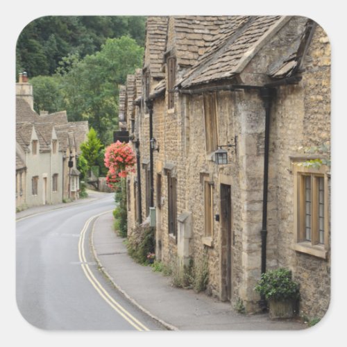 Honey coloured cottages in Castle Combe sticker