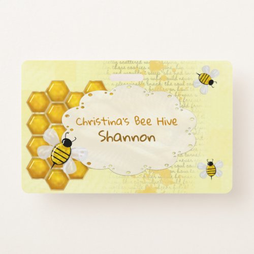 Honey Comb 3D Whimsey BUSINESS EMPLOYEE Badge
