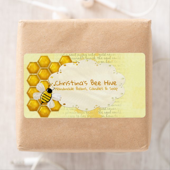 Honey Comb 3D Whimsey BUSINESS Label (Insitu)