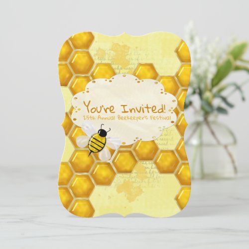 Honey Comb 3D Whimsey EVENT BUSINESS Invitation