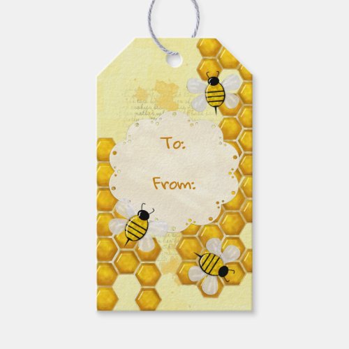 Honey Comb 3D Whimsey  Gift Tags