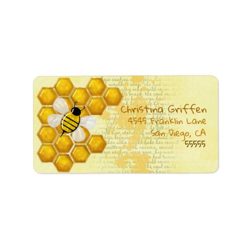 Honey Comb 3D Whimsey  Label