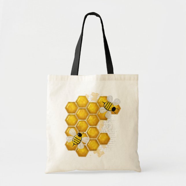 Honey Comb 3D Whimsey  Tote Bag (Front)