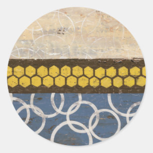 Honey Comb Abstract I Classic Round Sticker