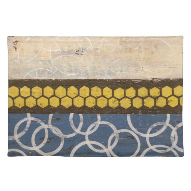 Honey Comb Abstract I Cloth Placemat (Front)