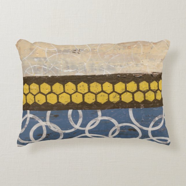 Honey Comb Abstract I Decorative Pillow (Front)
