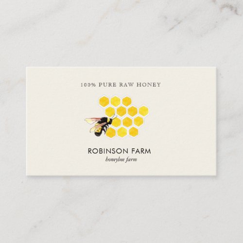 Honey comb  Bee logo Apiary  Business Card