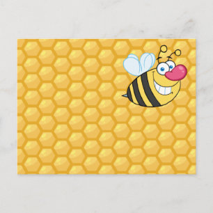 Honey Comb Bee Postcard