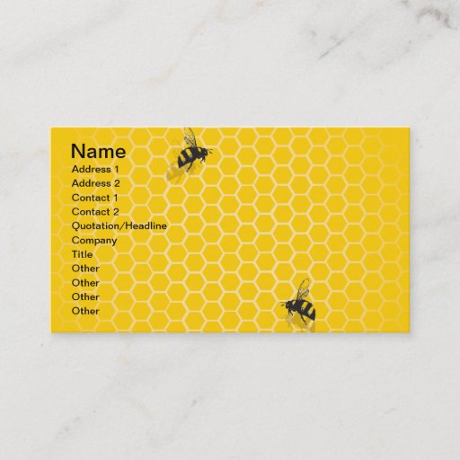 Customizable Honey Comb Business Card