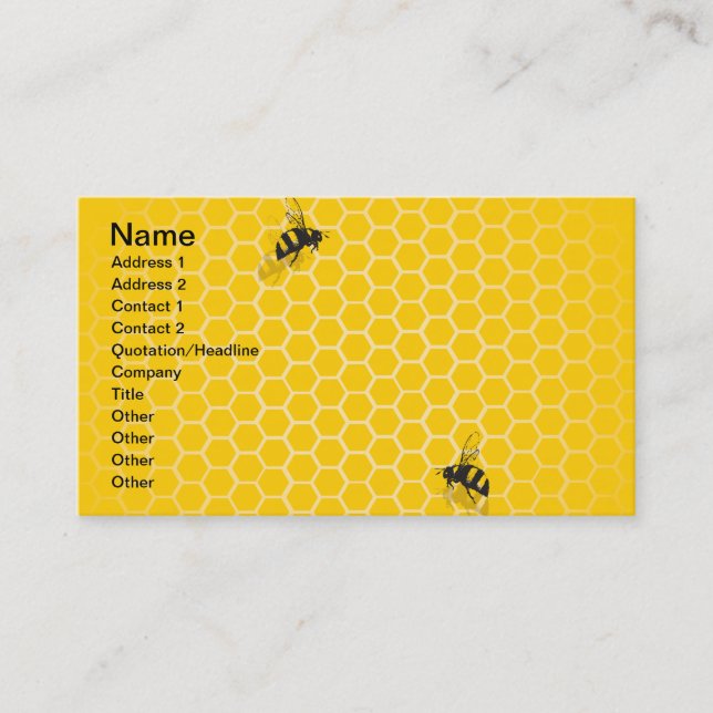Honey Comb Business Card (Front)