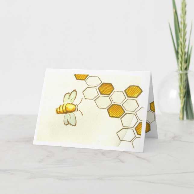 Honey Comb Greeting Card (Front)