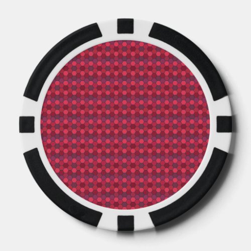 honey comb pattern red poker chips