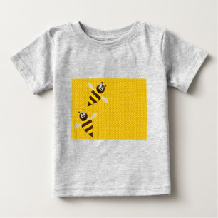 Honey Comb Yellow Gold Bee Bees Pattern Art Baby T-Shirt