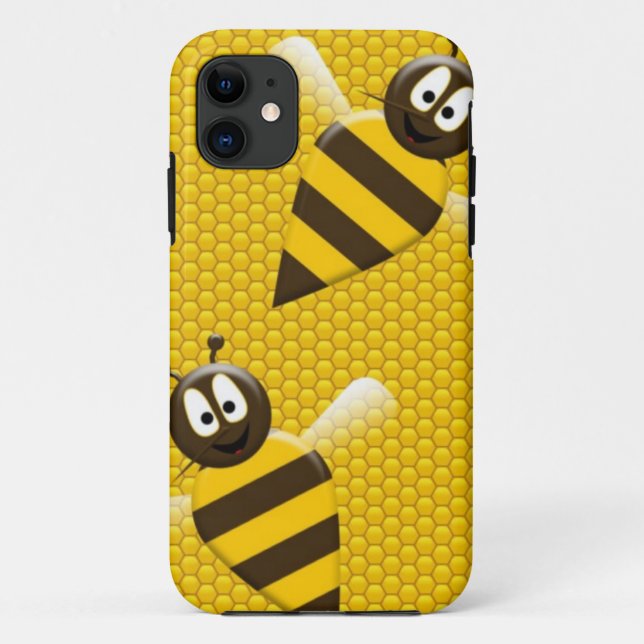 Honey Comb Yellow Gold  Bee Bees Pattern Art Case-Mate iPhone Case (Back)