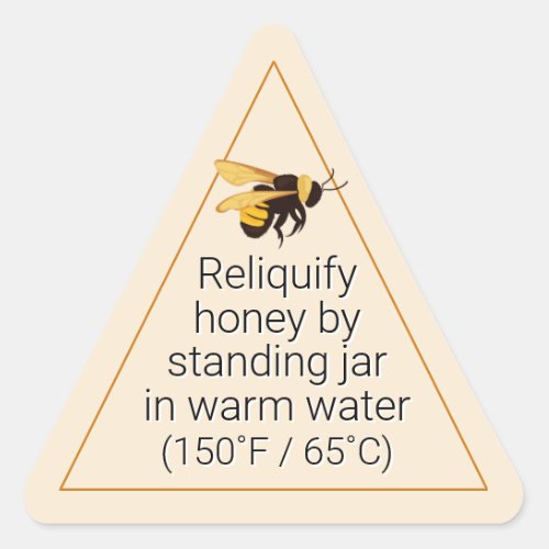 Honey Crystallization Information  Triangle Sticker