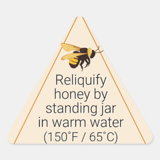 Honey Crystallization Information Triangle Sticker