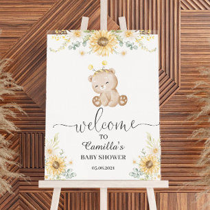 Honey Cute Bear Baby Shower Foam Board