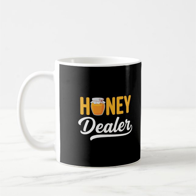 Honey Dealer Beekeeper Honeycomb Beekeeping Queen  Coffee Mug (Left)
