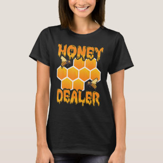 Honey Dealer Honeycomb Bee Hive Beekeeper Beekeepi T-Shirt