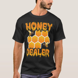 Honey Dealer Honeycomb Bee Hive Beekeeper Beekeepi T-Shirt