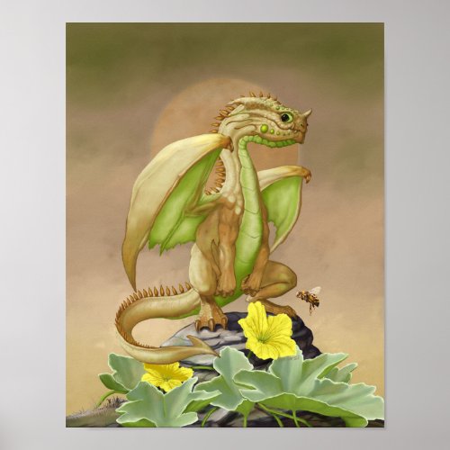 Honey Dew Dragon 11x14 4x6 and up Poster