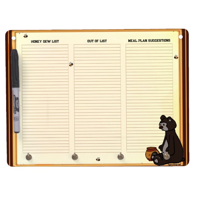 Honey Dew Lists Dry Erase Board Keychain Holder (Front)