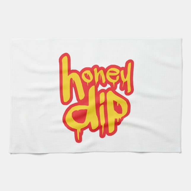 honey dip kitchen towel (Horizontal)