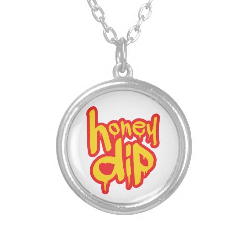 honey dip silver plated necklace