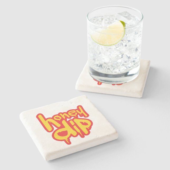 honey dip stone coaster (Side)