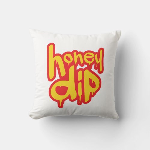 honey dip throw pillow