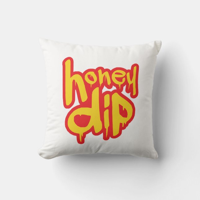 honey dip throw pillow (Front)
