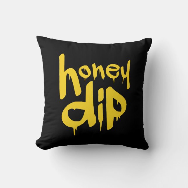 honey dip throw pillow (Front)