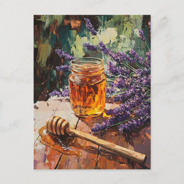 Honey Dipper and Lavender Scenic Postcard (Front)