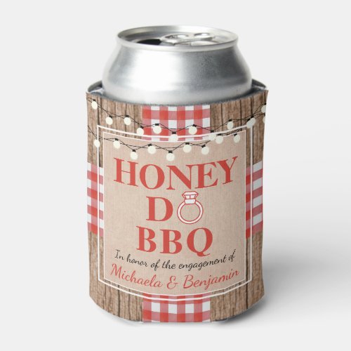Honey Do BBQ Engagement Party Couples Shower Can Cooler