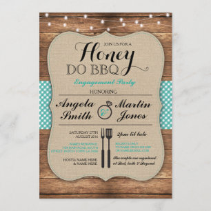 Honey Do BBQ Engagement Party I Do Couples Invite