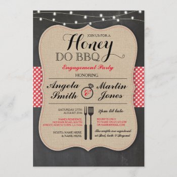 Honey Do Bbq Engagement Party I Do Shower Invite by WOWWOWMEOW at Zazzle