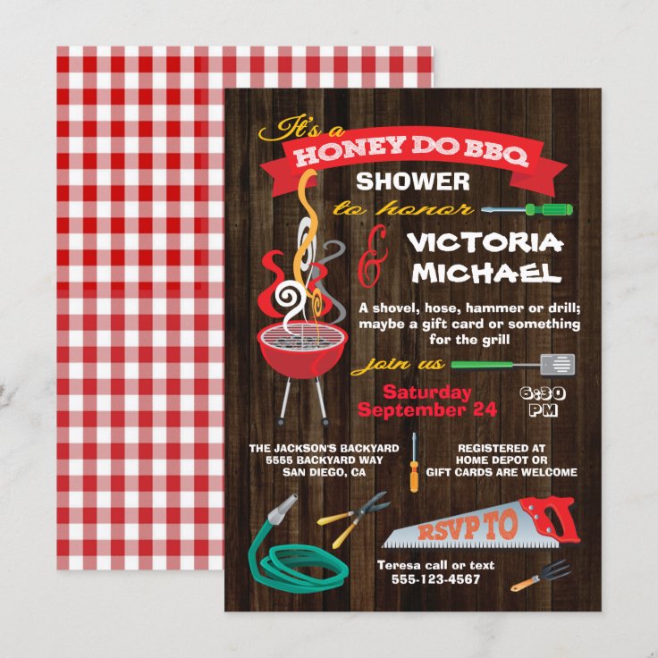 Honey do BBQ Party Invitation Zazzle