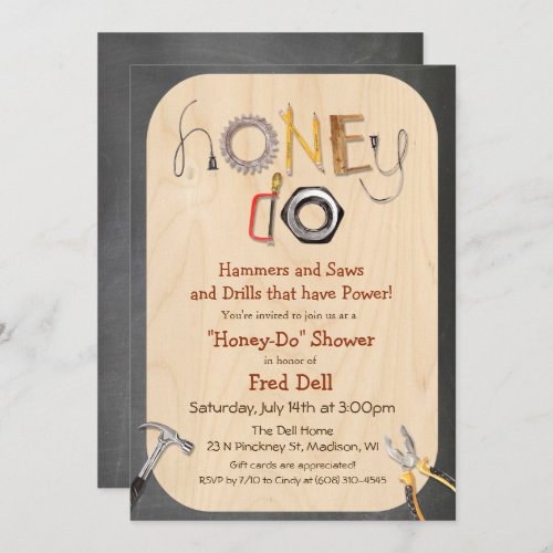 Honey Do Couples Shower Invitation