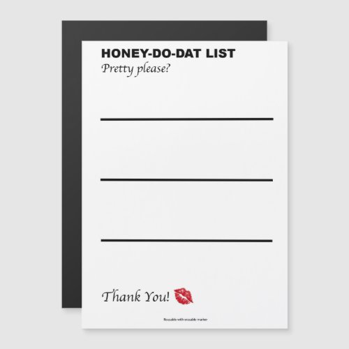 Honey Do Dat List Magnetic Invitation