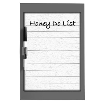 Honey Do List Dry Erase Board w Pen