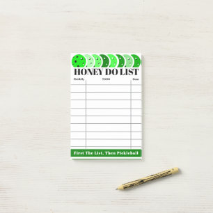 Honey Do List for Chores & Tasks Breen Pickleballs Post-it Notes