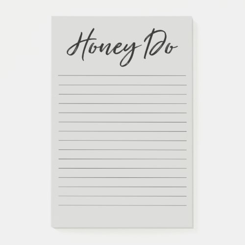 Honey Do List Grey Notepad
