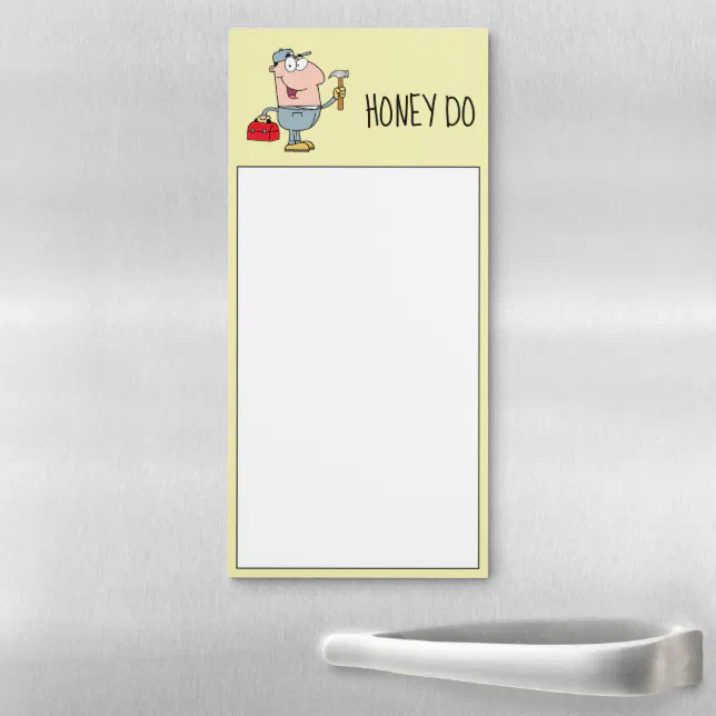 Honey do list handyman magnetic notepad zazzle