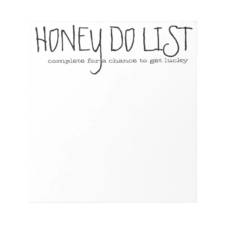 Honey Do List Notepad Zazzle