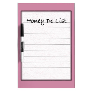 Honey Do List Pink Dry Erase Board w Pen