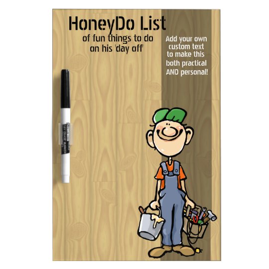 Honey do list to do funny custom handy man message dry erase board