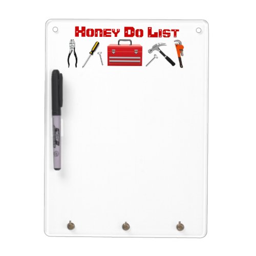 Honey Do List Tools Hammer Nail Toolbox Vertical Dry_Erase Board