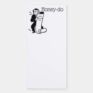 Honey-do list vintage cartoon retro comics magnetic notepad