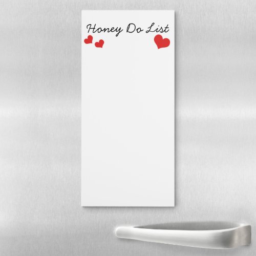 Honey do list with heart detail magnetic notepad